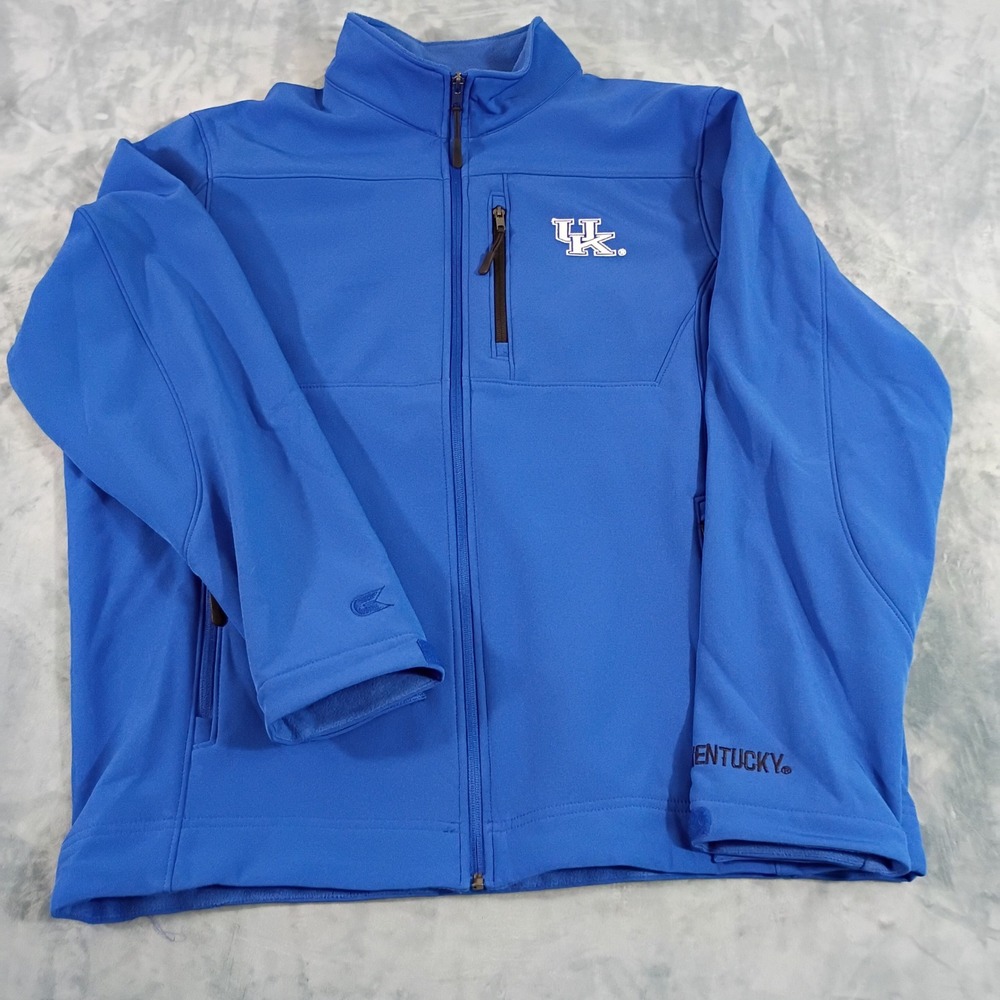 Colosseum Athletics Kentucky Wildcats Softshell Jacket Mens XL Blue Full Zip UK